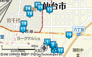 宮城県仙台市若林区卸町3丁目5-4の地図 住所一覧検索｜地図マピオン