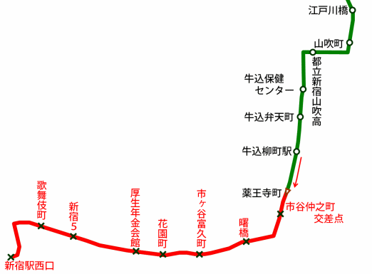 新宿駅から練馬駅へ：都営バス「白61」：2022/6/19 | ピーナッツの旅行記録