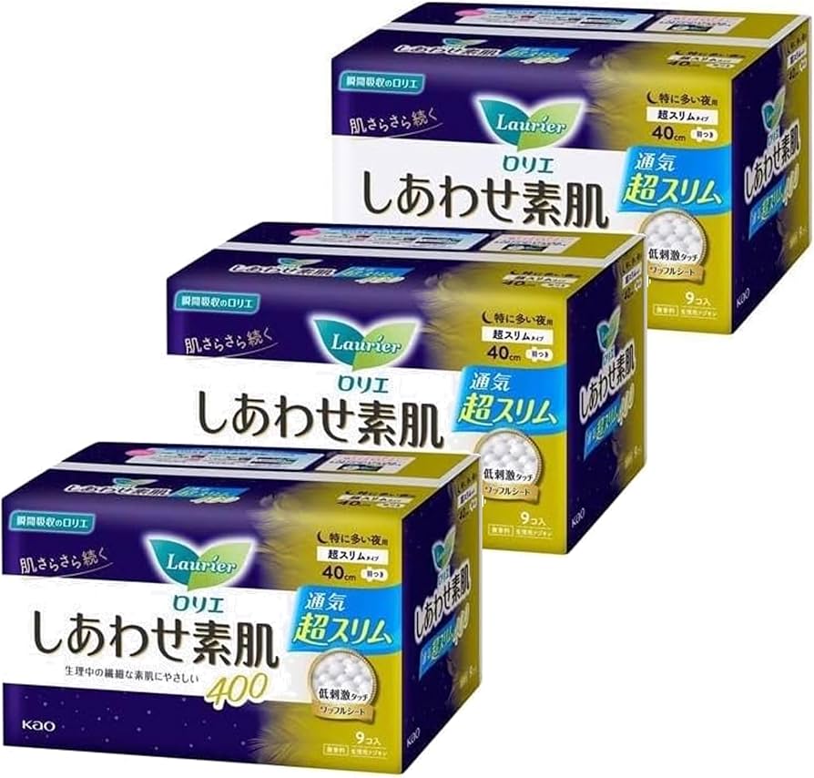 花王 ロリエ しあわせ素肌 多い夜用300 羽つき