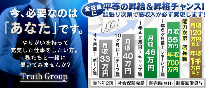 川崎のキャバクラボーイ・黒服求人ならメンズ体入