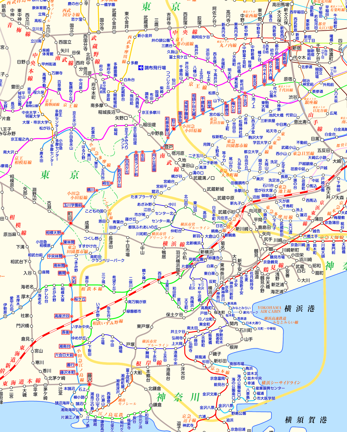 東日本旅客鉄道 東海道本線／小田急電鉄 江ノ島線／江ノ島電鉄線