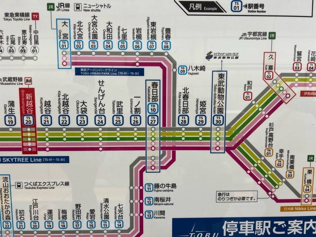 新越谷駅から大袋駅(2024年01月17日) 鉄道乗車記録(鉄レコ・乗りつぶし) by BOEING737MAX-8さん |