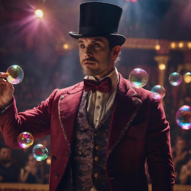 Circus performer magician shows