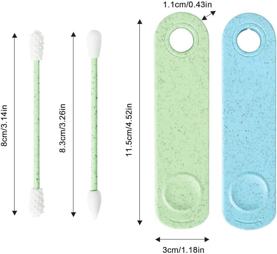 Amazon.co.jp: プロフェッショナルクリ, シリコン綿棒、綿棒シリコン2本、1.2インチ両先端化粧綿棒、ポータブルソフト多機能綿棒