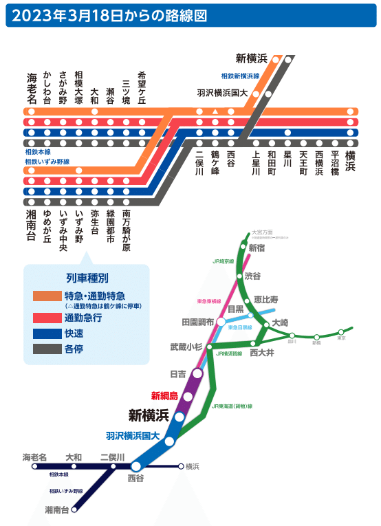 相鉄本線の路線図・地図 - ジョルダン