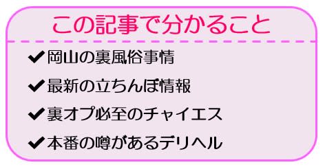 岡山のたちんぼスポット2選！おすすめスポットの口コミから相場まで解説2023年最新 - 岡山 立ち