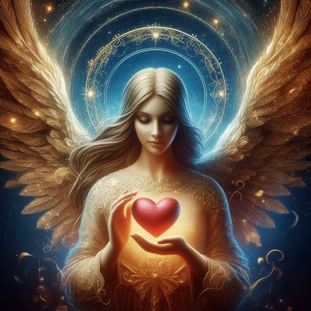 Love heart angel