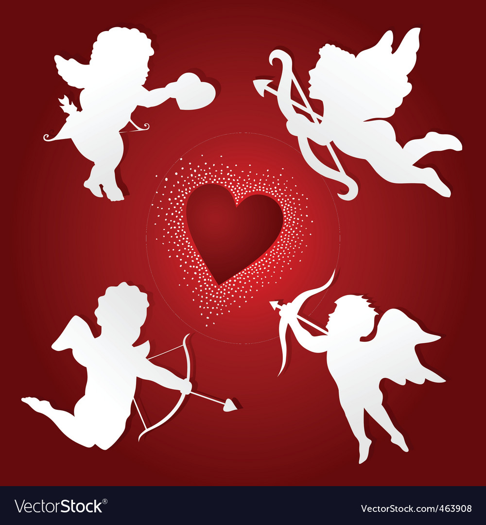 Cupid angel love card Royalty