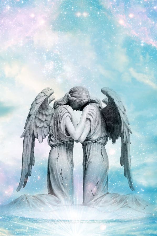 Angels love, romantic art,