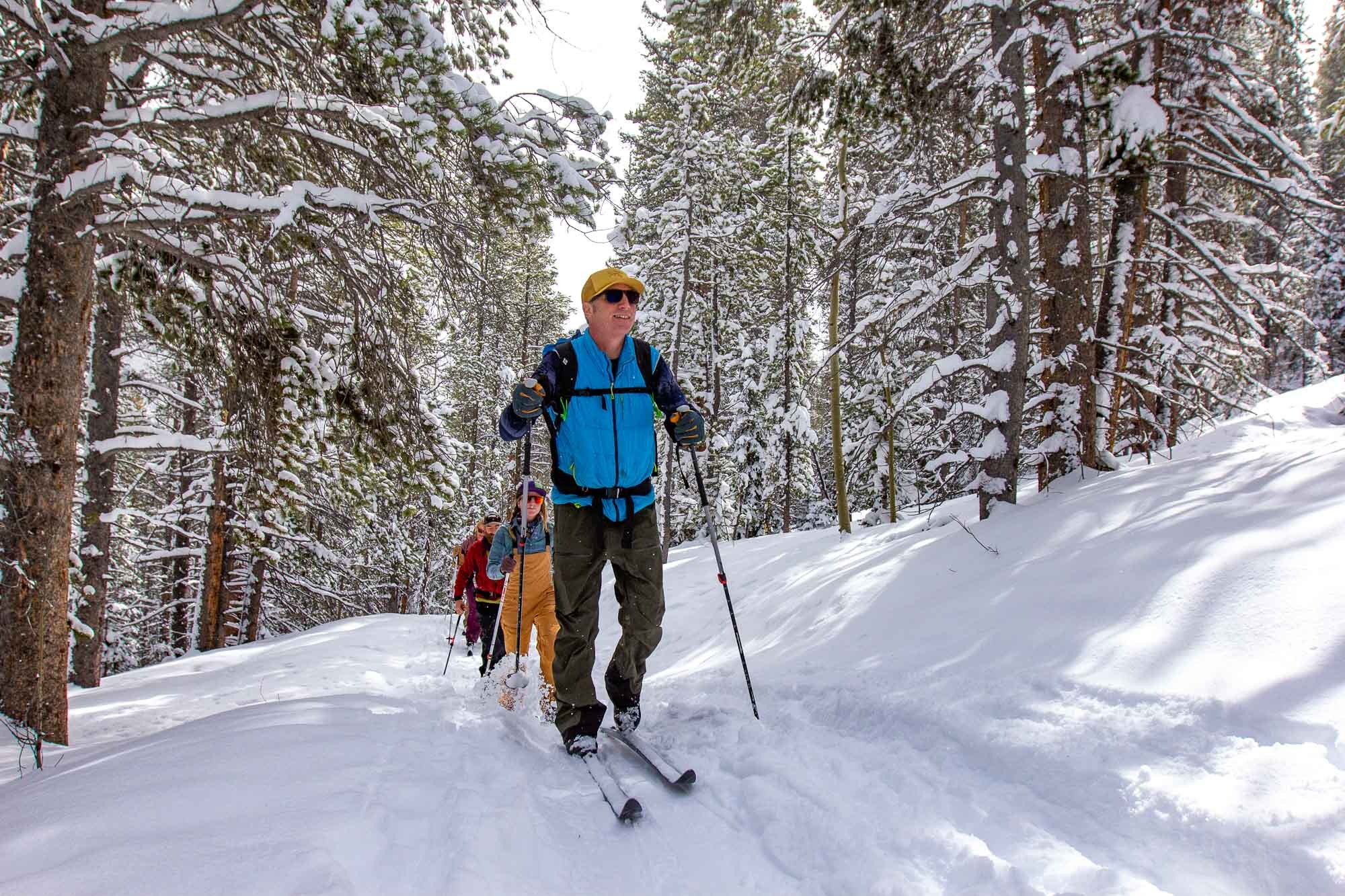 A Man Cross-country Skiing Photo