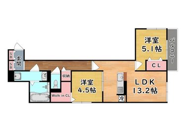 ケン・フォレスト Ⅰ 02010号室(越谷レイクタウン駅/2階/１ＬＤＫ)の賃貸物件(賃貸アパート)【ハウスコム】